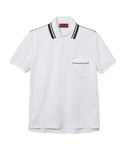 Gucci Men Gg Jacquard Polo Shirt