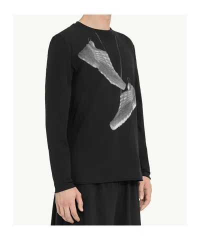 Mm6 Maison Margiela Mm6 X Salomon Edition Sneaker Print T-shirt Black