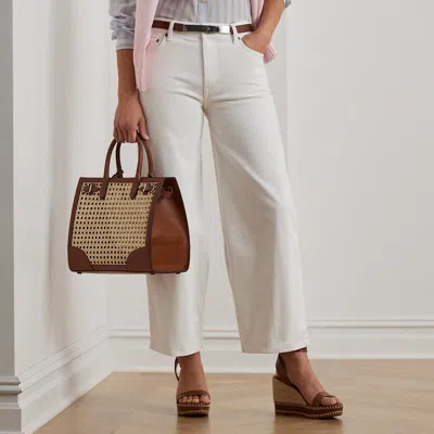 Ralph Lauren Women's High-rise Wide-leg Cropped Jeans In White