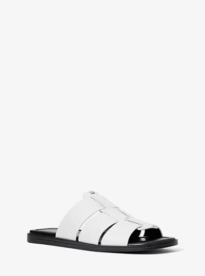 Michael Kors Indy Leather Slide Sandal In Multi
