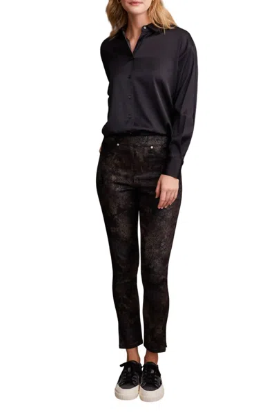 Tribal Audrey Ankle Side Slit Jeans In Bronze
