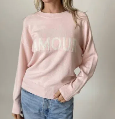 Six/fifty Amour Sweater In Pink