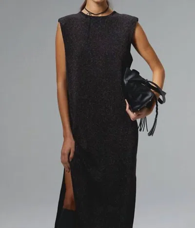 Lanhtropy Glitter Knitted Dress In Black