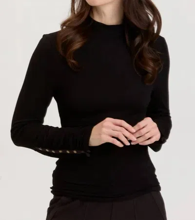 XCVI AINSLEY TURTLENECK TOP IN BLACK 