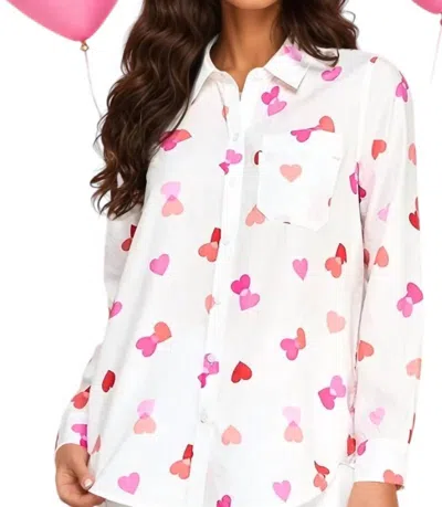 Milk & Honey You Have My Heart Blouse In White