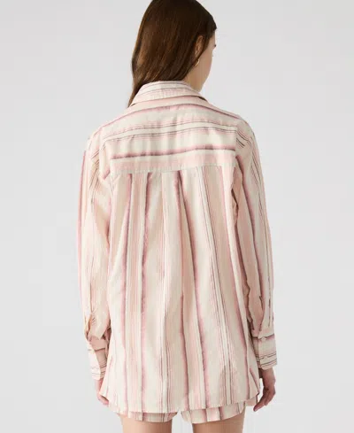 Steve Madden Murphy Stripe Button-up Shirt In Multi