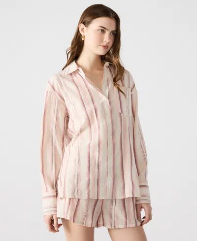 Steve Madden Murphy Stripe Button-up Shirt In Multi