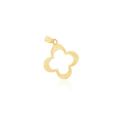 The Lovery Large Gold Open Clover Charm