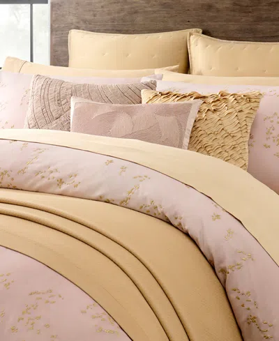 Donna Karan Home Foil Printed And Textured Decorative Pillow, 16" X 20"