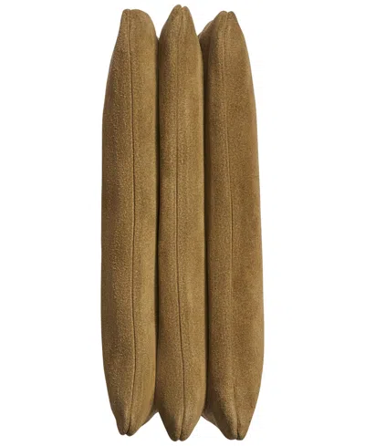 Donna Karan Glenwood Zippered Suede Crossbody With Beaded Tassel Detail