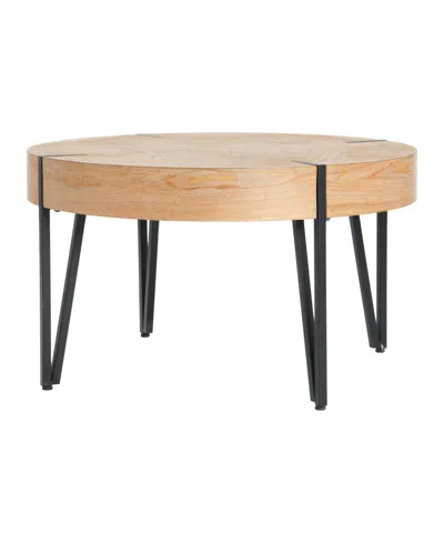 Creative Co-op 31.7" Wood Astoria Round Side Coffee Table