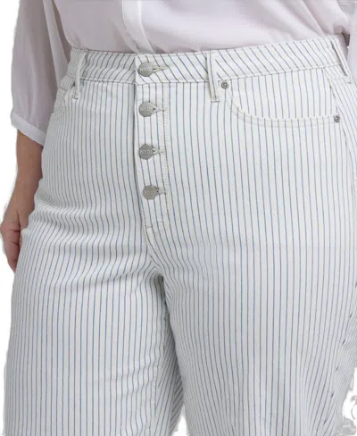 Nydj Plus Size Wide Leg Ankle Jeans In White
