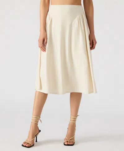 Steve Madden Women's Brooklyn Shirred Midi Skirt In White
