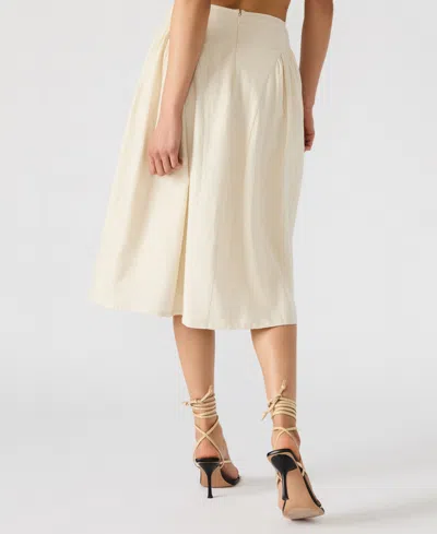 Steve Madden Women's Brooklyn Shirred Midi Skirt In White