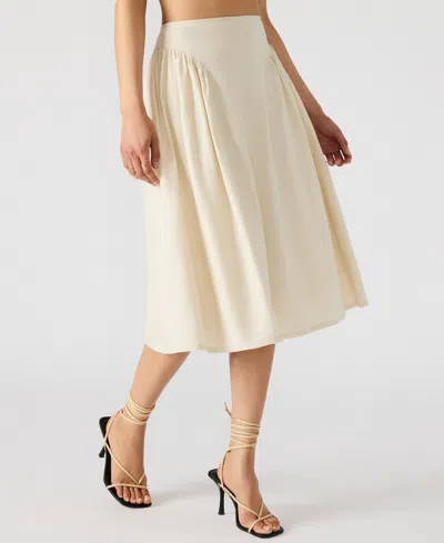 Steve Madden Women's Brooklyn Shirred Midi Skirt In White