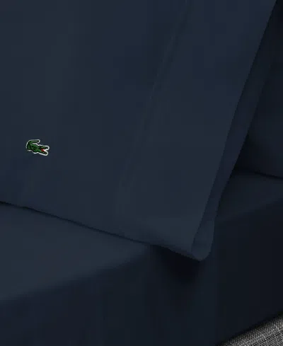 Lacoste Home Solid Cotton Percale Sheet Set, Twin