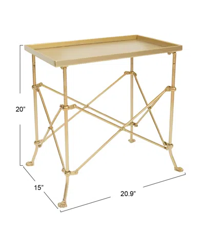 Creative Co-op 14.9" Metal Vintage Rectangular End Table