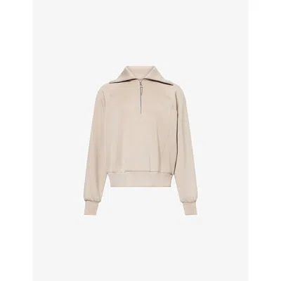 Spanx Womens Ashwood Air Essentials High-neck Stretch-woven Sweatshirt