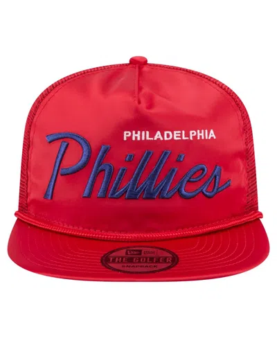 New Era Men's Red Philadelphia Phillies Retro Satin Script Golfer ...