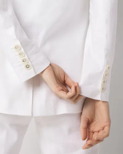 White House Black Market Linen-blend One-button Blazer