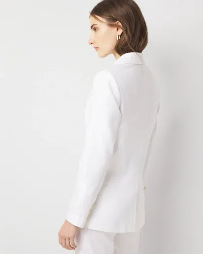 White House Black Market Linen-blend One-button Blazer