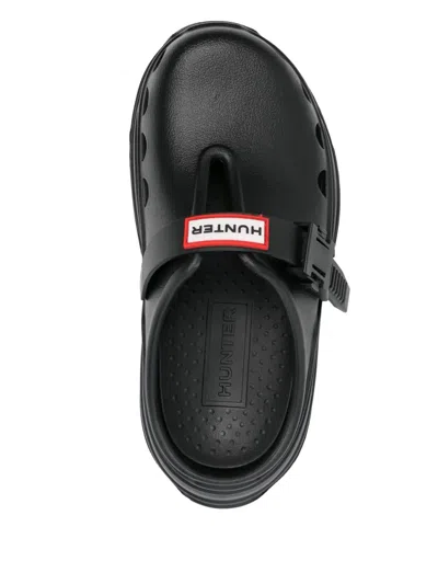 Hunter Baltic Mules In Black