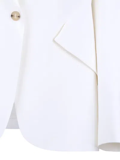 Alexander Mcqueen White Tailored Jacket With Structured Lapels
