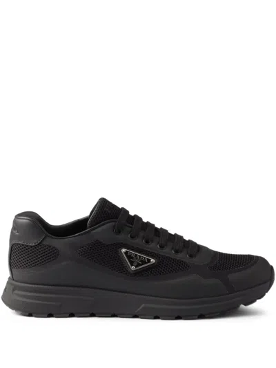 Prada Sneakers Prax 2.0 In Black Fabric And Mesh In Black