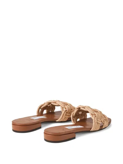 Jimmy Choo Chara 70 Crochet Raffia Sandals