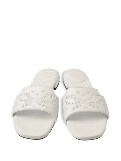 Jimmy Choo Ariane Flat Sandals In White