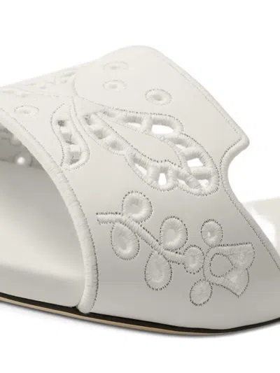 Jimmy Choo Ariane Flat Sandals In White