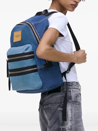 Marc Jacobs The Large Backpack Backpack In Blue Cotton