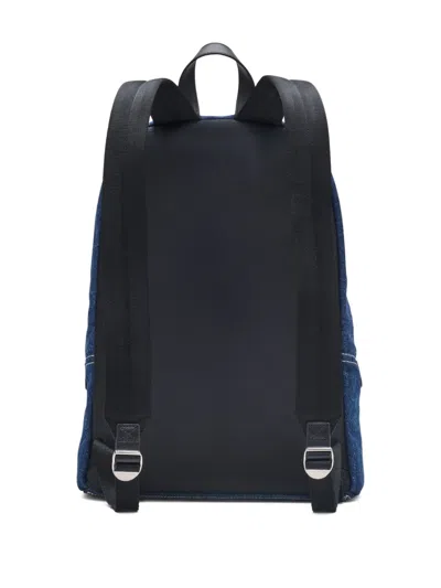 Marc Jacobs The Large Backpack Backpack In Blue Cotton
