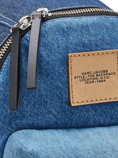 Marc Jacobs The Large Backpack Backpack In Blue Cotton
