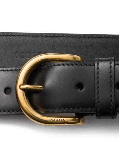 Prada Buckle Calf Leather Belt