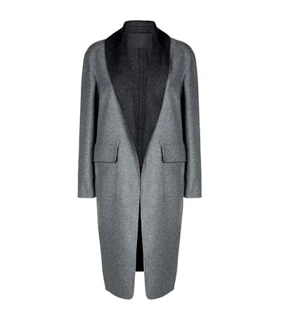 Alexander Wang Woman Reversible Paneled Wool-blend Coat Charcoal