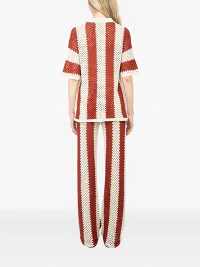 Zadig & Voltaire Womens Judo Ciara Striped Cotton-crochet Shirt In Multi