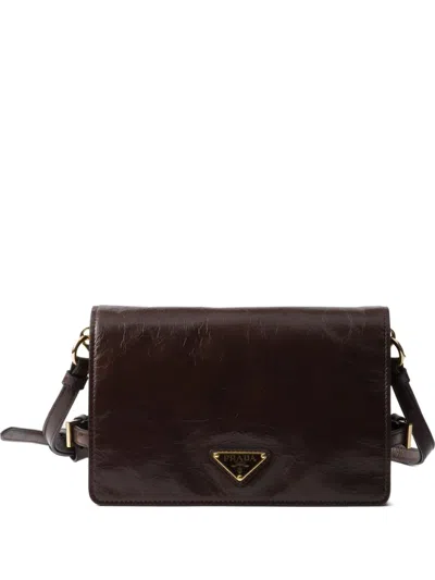 Prada Flap Soft Leather Shoulder Bag