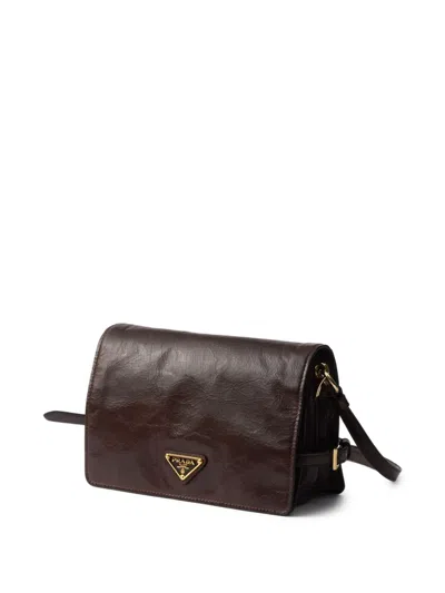 Prada Flap Soft Leather Shoulder Bag