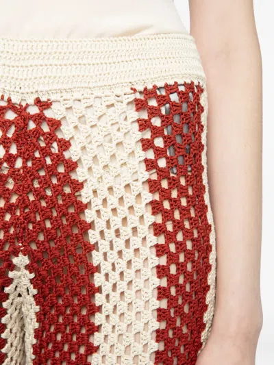 Zadig & Voltaire Womens Judo Pia Regular-fit Striped Crochet Cotton Trousers In Multi