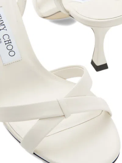 Jimmy Choo Off-white Elsy 70 Heeled Sandals In Multi