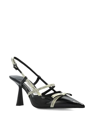 Jimmy Choo Leather Camila Pumps Glossy Finish In Black