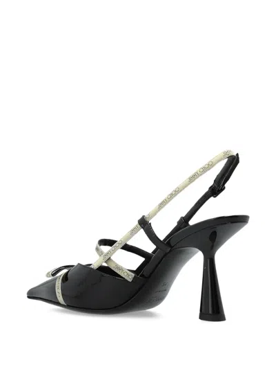 Jimmy Choo Leather Camila Pumps Glossy Finish In Black