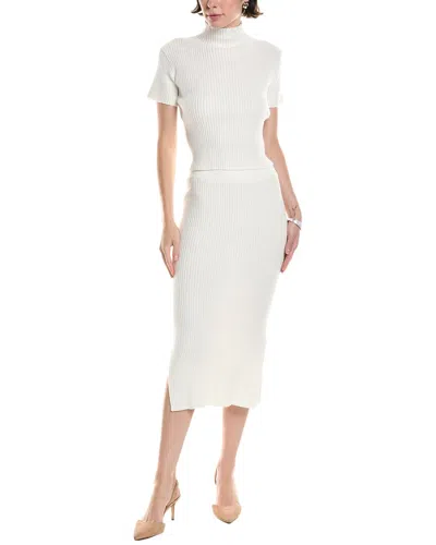 Abbey 2pc Top & Skirt Set In White