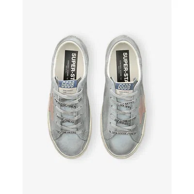 Golden Goose Super Star Suede Upper And Heel Leather Star In Gray
