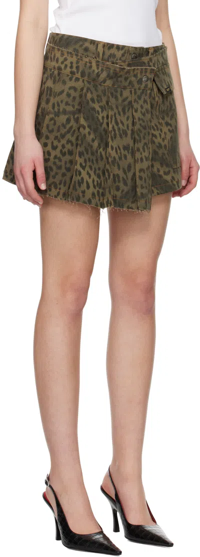 Andersson Bell Leopard Print Wrap Skirt Pants