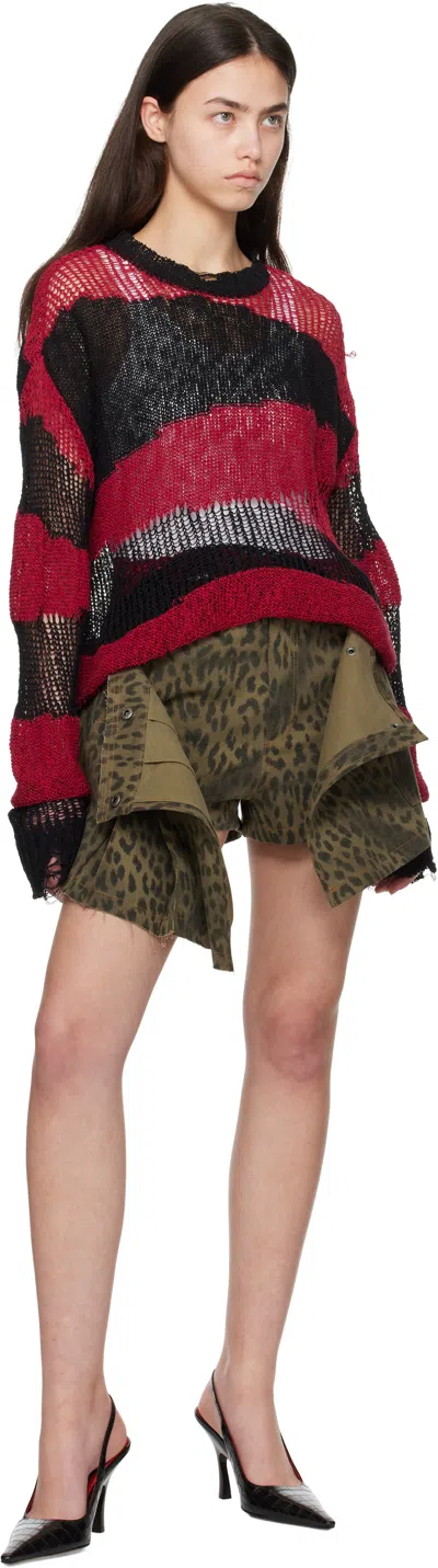 Andersson Bell Leopard Print Wrap Skirt Pants