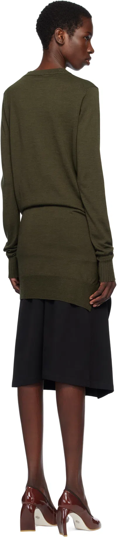 Stella Mccartney Tie-front Crewneck Jumper In Brown