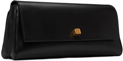 Khaite Audrey Leather Clutch In Black