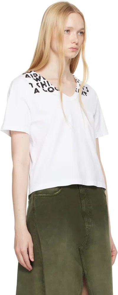 Mm6 Maison Margiela V-neck T-shirt